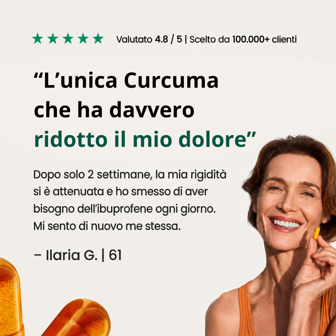 Muoviti con Più Leggerezza con la Curcuma (1,000mg)