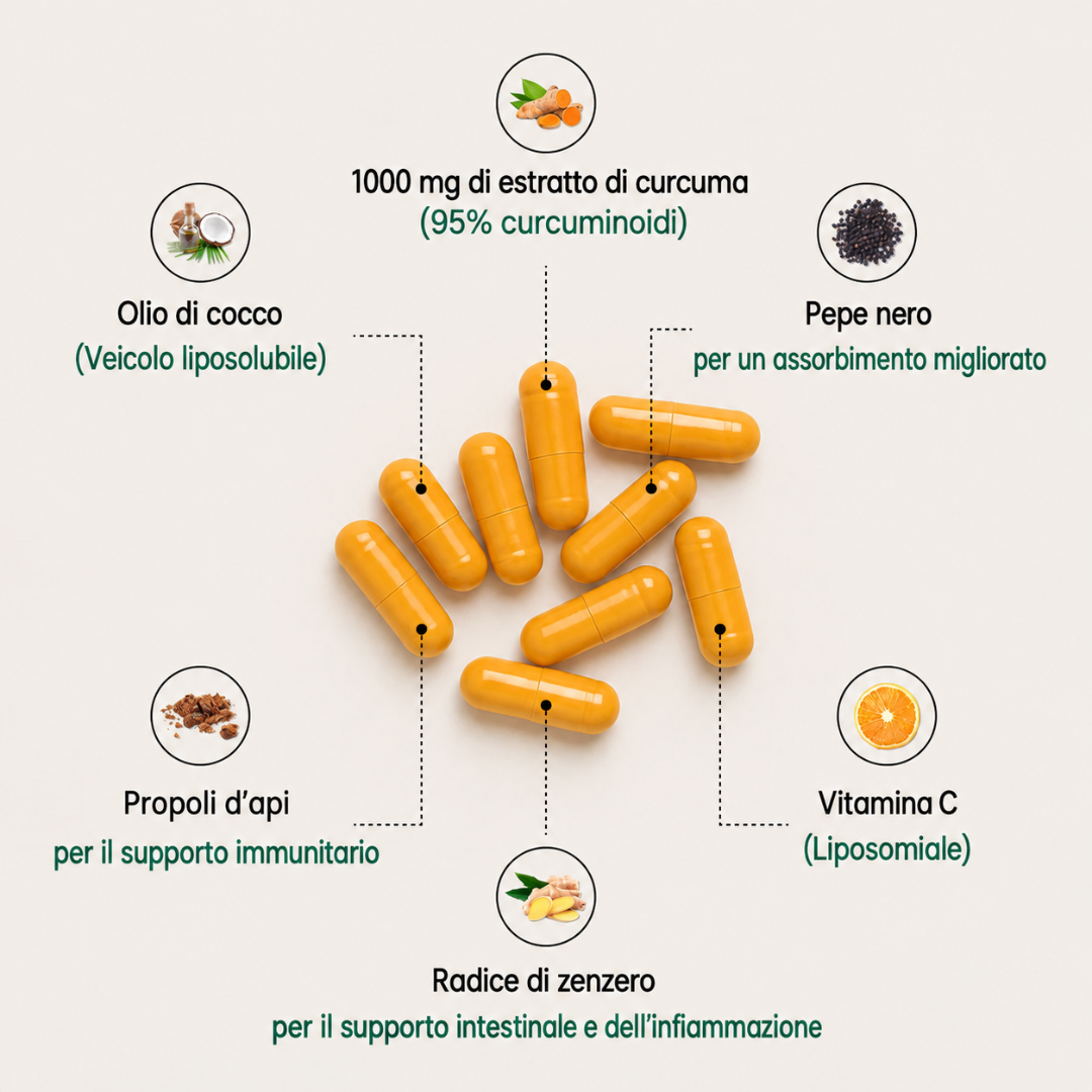 Muoviti con Più Leggerezza con la Curcuma (1,000mg)